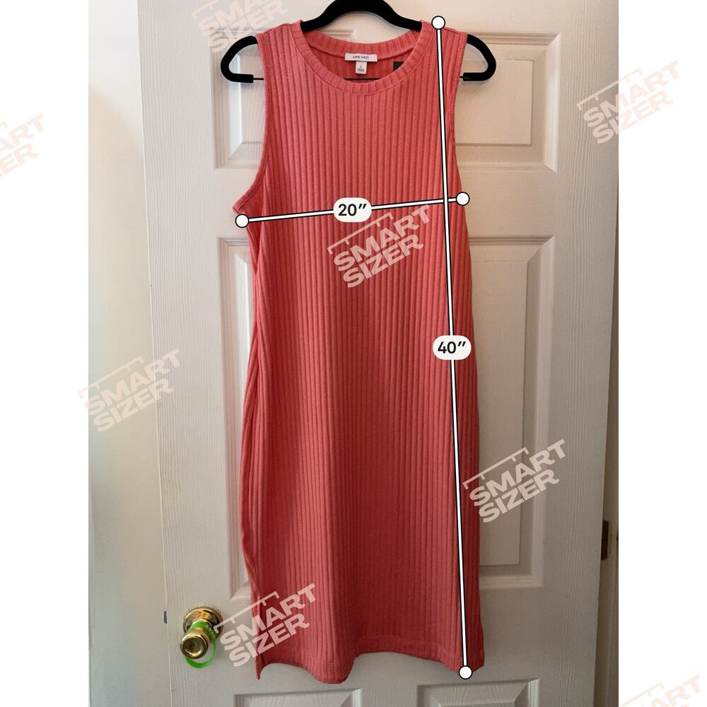 Pink Ribbed Dress By Nine West Size Large - Picture 4 of 7